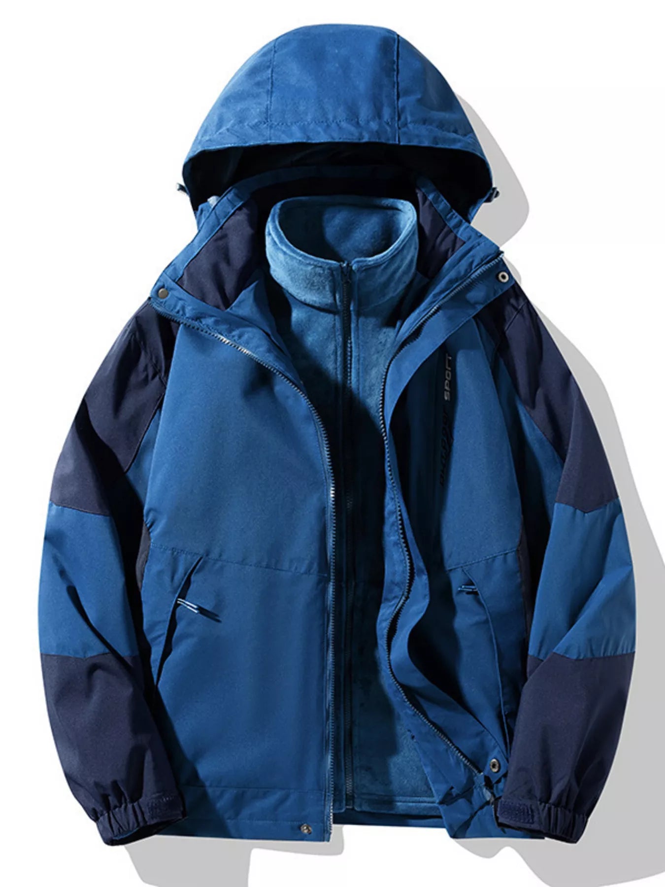 Men's Plus Size Waterproof Windproof Outdoor Hooded Jacket