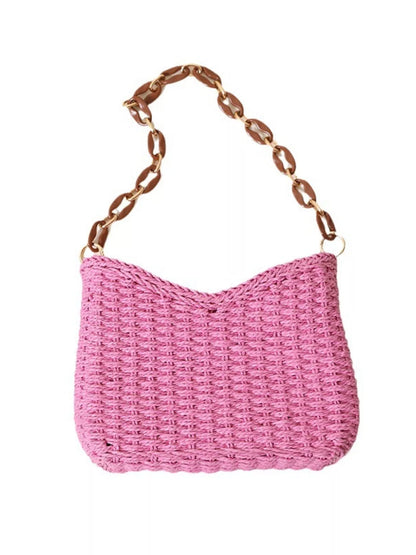 Woven Straw Shoulder Bag