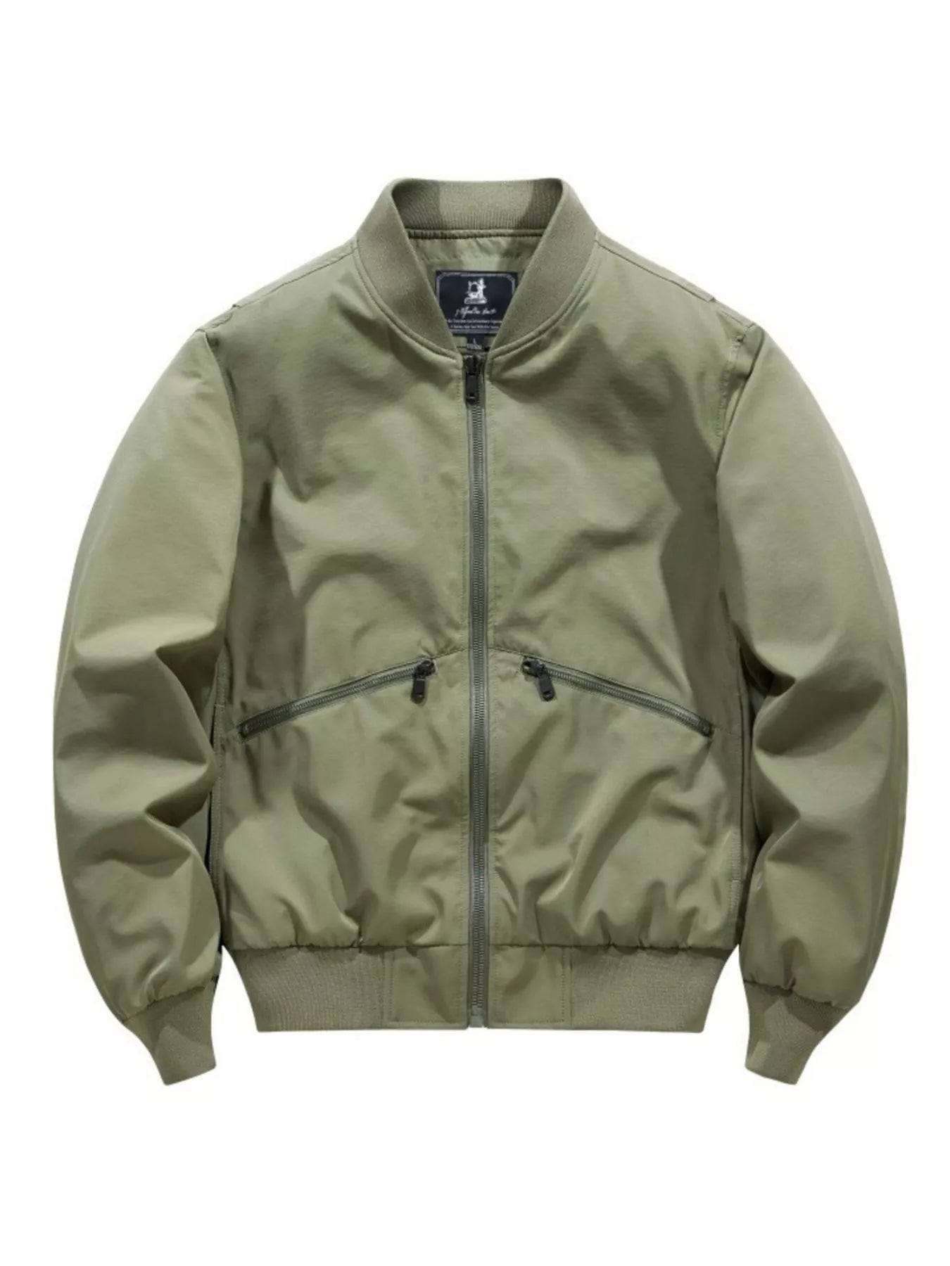 Men's Plus Size Zip Up Long Sleeve Jacket