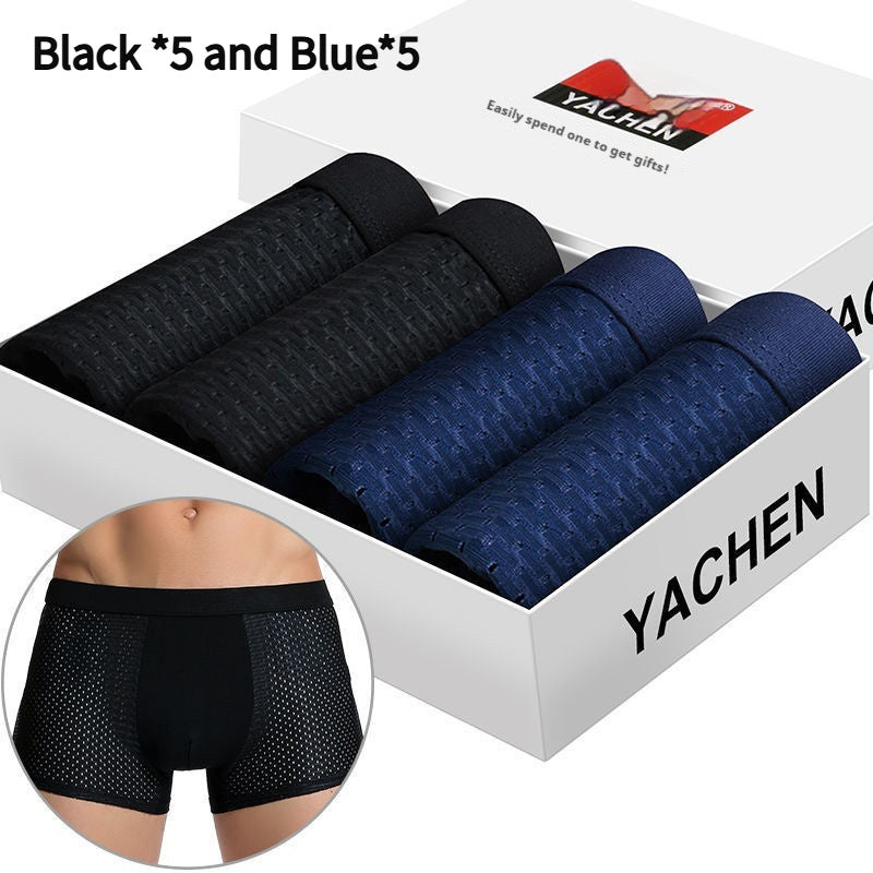 Silky mesh boxer briefs