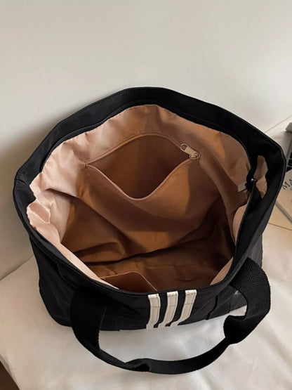 Lightweight Striped Tote Bag
