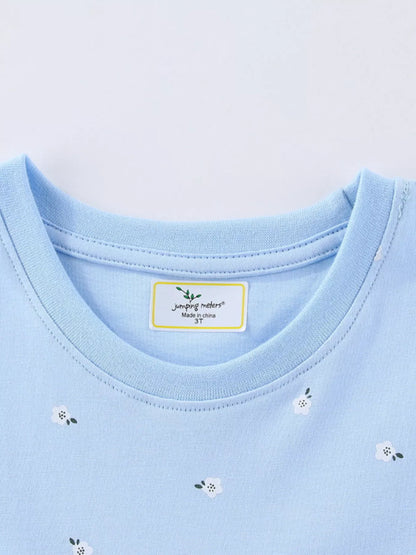 Children's Floral Unicorn Round Neck Dress