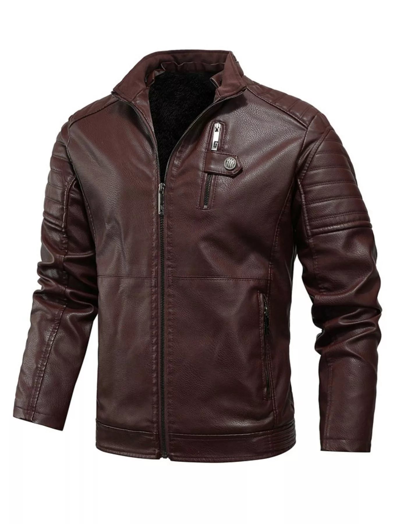 Men's Plus Size Zip Up Fleece Lined Jacket