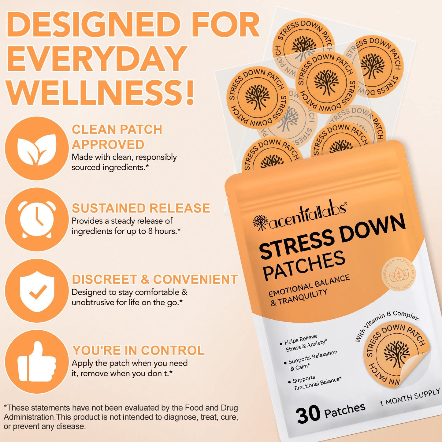 Relaxation Calmness And Pressure Drop Nursing Patch - 30 Patches