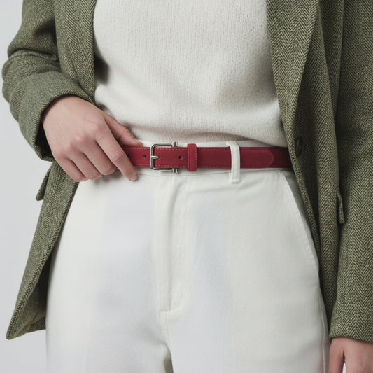 Classic Silver Buckle Belt