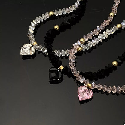 Pearl & Heart Pendant Necklace