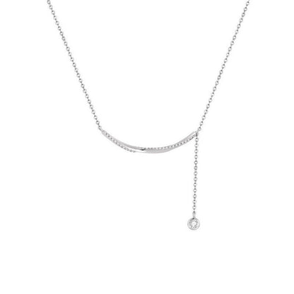 925 Sterling Silver Bar Chain Adjustable Necklace