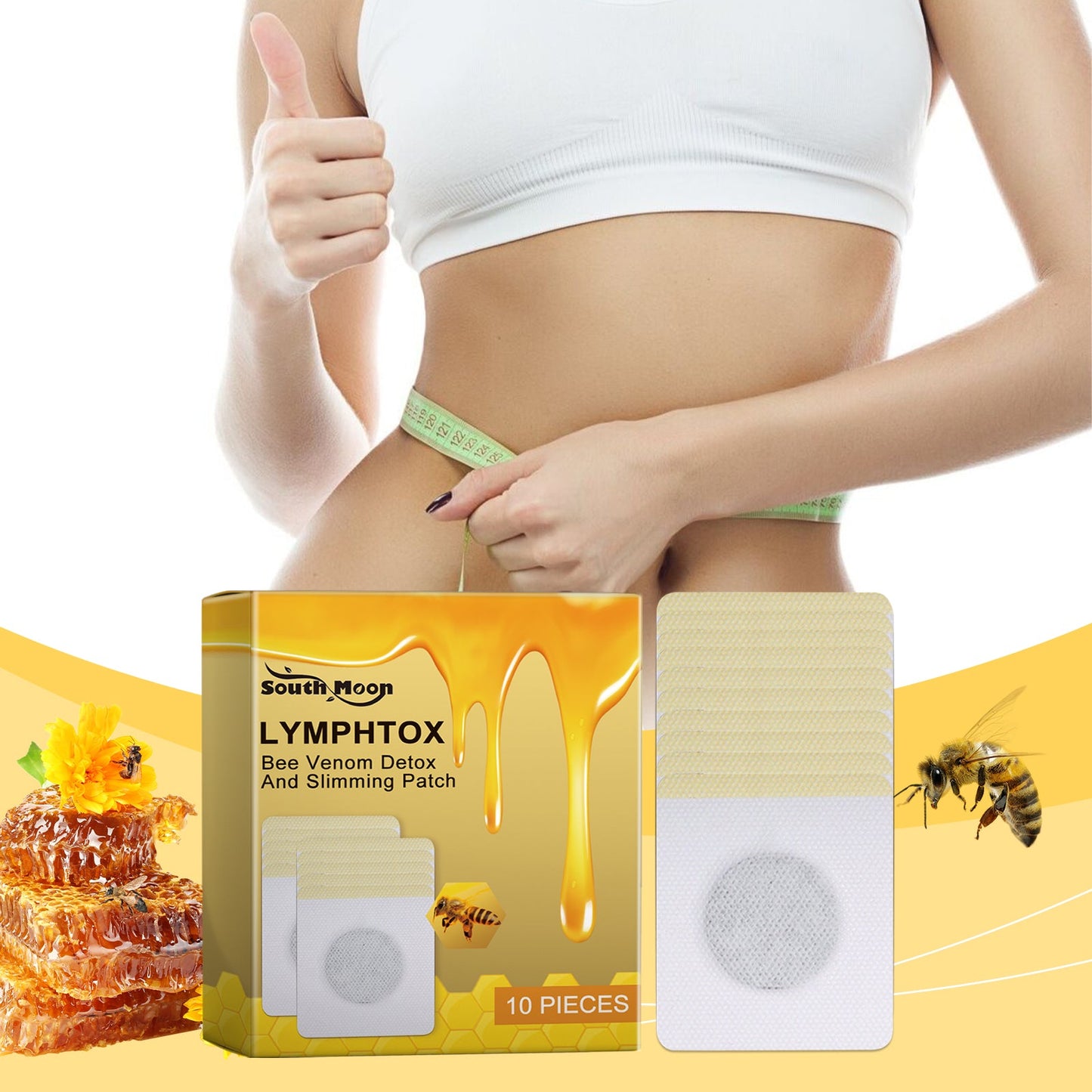 South Moon Bee Venom Slimming Patch Firming Belly Thighs Belly Belly Bairymeat Slimming Belly Button Patch