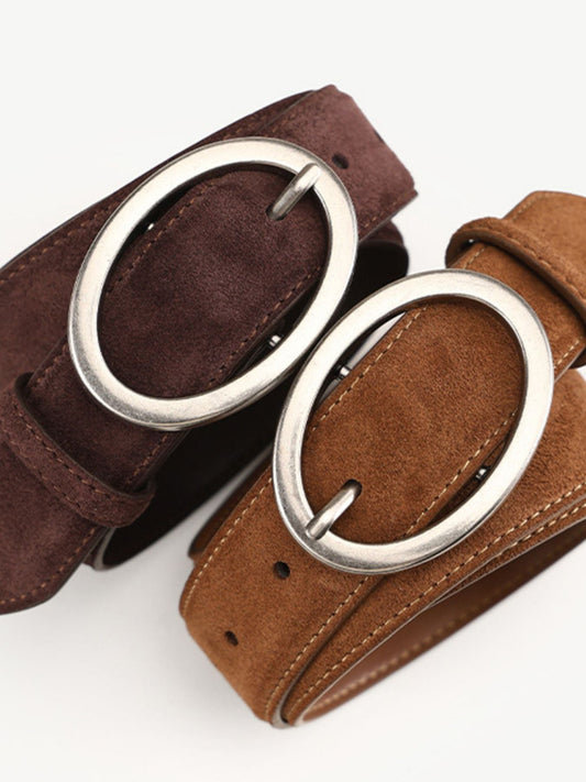 Adjustable Fit Oval Buckle Belt