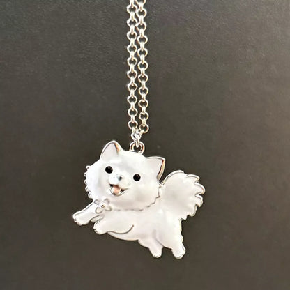 Pomeranian Dog Pendant Necklace