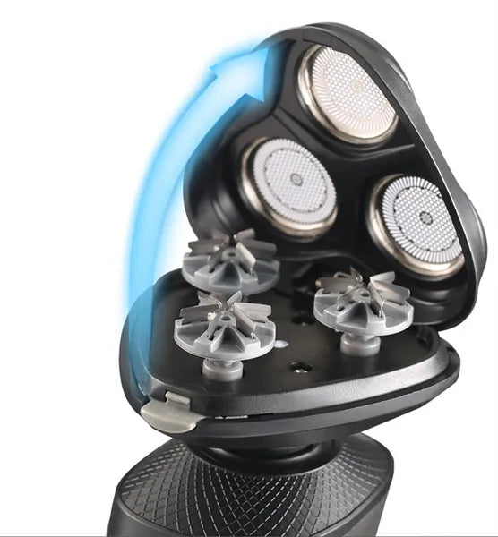Electric Shaver Mens Razor Rotary Waterproof Pop-Up Trimmer Wet Dry Cordless