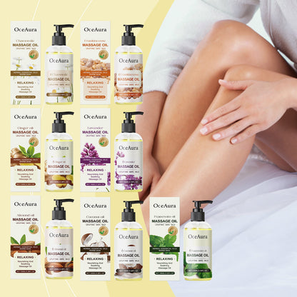OceAura Plant Body Essential Oil (Ginger Oil), Hydrating And Moisturizing Body Moisturizing Massage Essential Oil