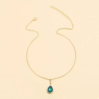 18K Gold-Plated Teardrop Pendant Necklace