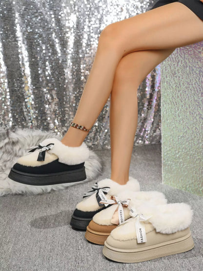 Round Toe Platform Ankle Boots