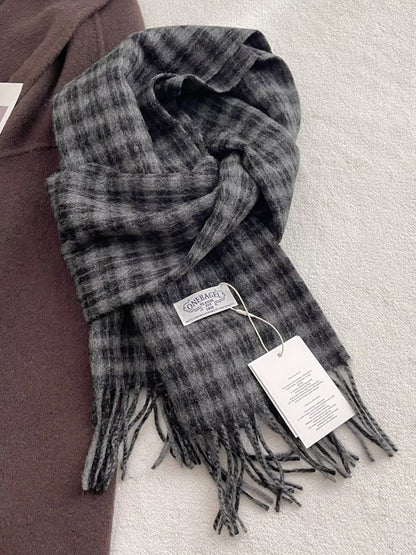 Classic Plaid Fringe Scarf