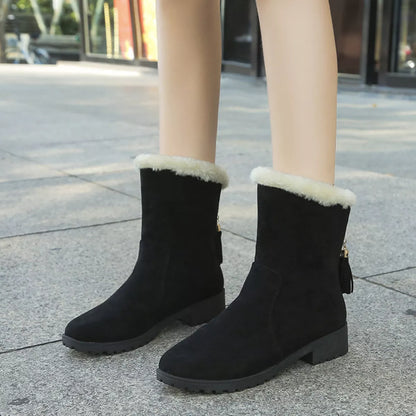 Round Toe Plush Lined Boots
