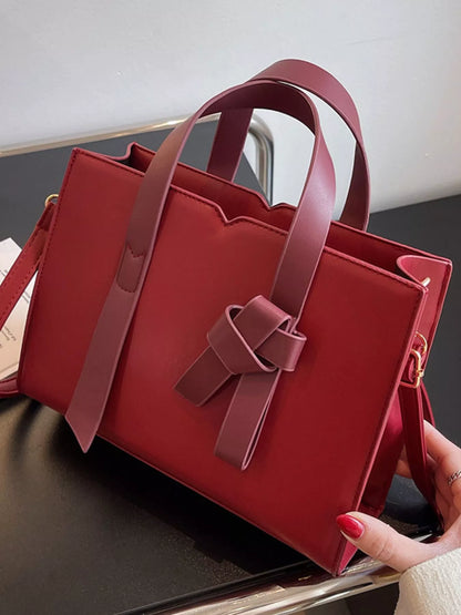 Faux Leather Tote Bag