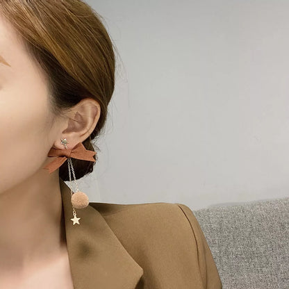 Reindeer Bowknot Drop Earrings