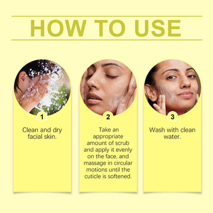 West&Month Facial Scrub, Gently Cleanses Facial Skin, Exfoliates, Moisturizes, Moisturizes And Brightened