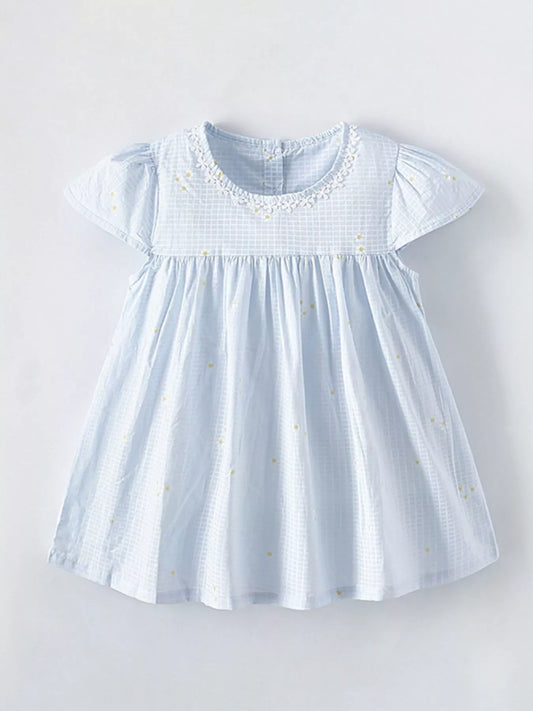Children's Gingham Cap Sleeve Dress