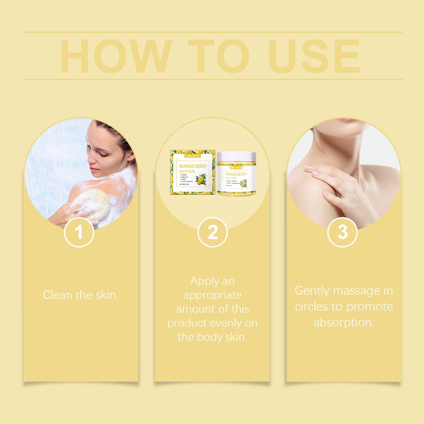 West&Month Moisturizing Body Cream, Restores Rough, Dull Skin, Moisturizes And Nourishes Skin For A Long Time