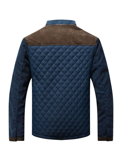 Men's Full Size Quilted Snap Down Jacket Plus Size