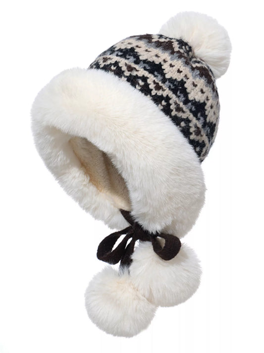 Warm Knitted Pom Pom Hat