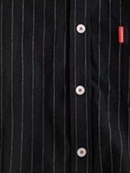 Men's Plus Size Casual Striped Long Sleeve Shirt