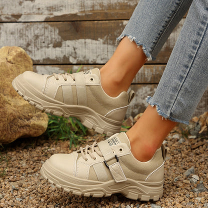 Lace Up Platform Casual Sneakers