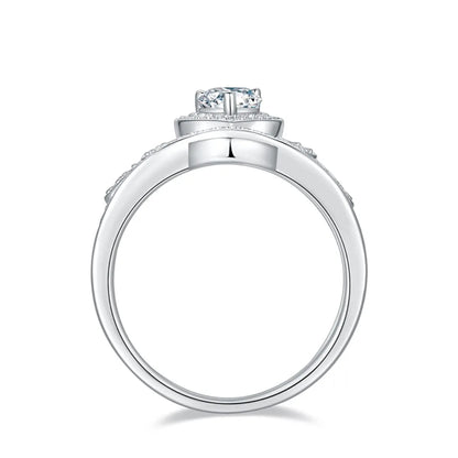 1 Carat Moissanite 925 Sterling Silver Ring
