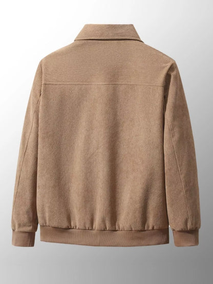 Men's Plus Size Corduroy Sherpa Lined Winter Jacket