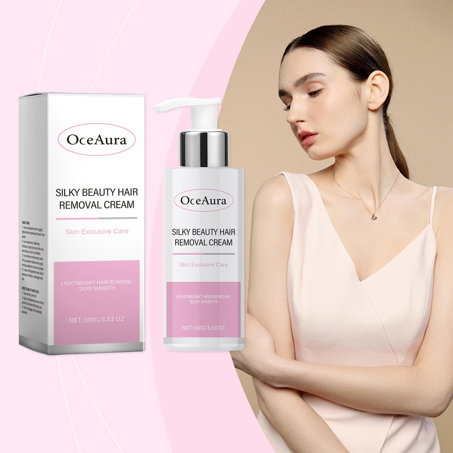OceAura Silky Hair Removal Cream For Women Armpit Hair, Leg Hair, Whole Body Hair Care For Soft, Smooth And Delicate Skin
