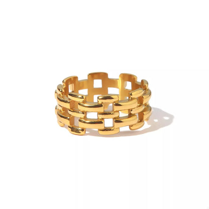 18K Gold-Plated Cutout Ring