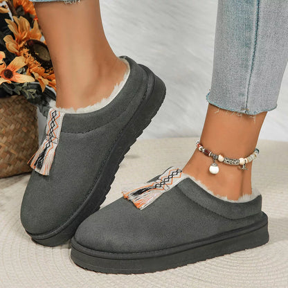 Round Toe Platform Slippers