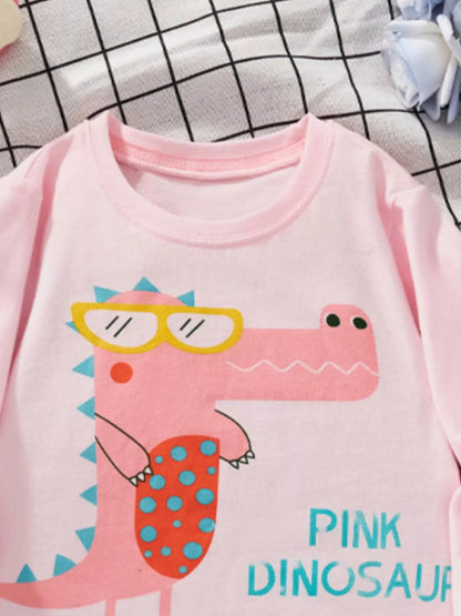 Children's Dinosaur Graphic Long Sleeve T-Shirt