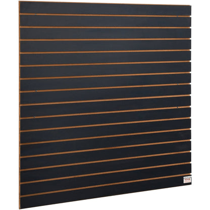 VEVOR Slatwall Panels, 4 Ft X 2 Ft Black Garage Wall Panels , Heavy Duty Garage Wall Organizer Panels Display For Retail Store, Garage Wall, And Craft Storage Organization