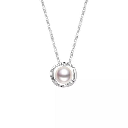 925 Sterling Silver Pearl Pendant Necklace