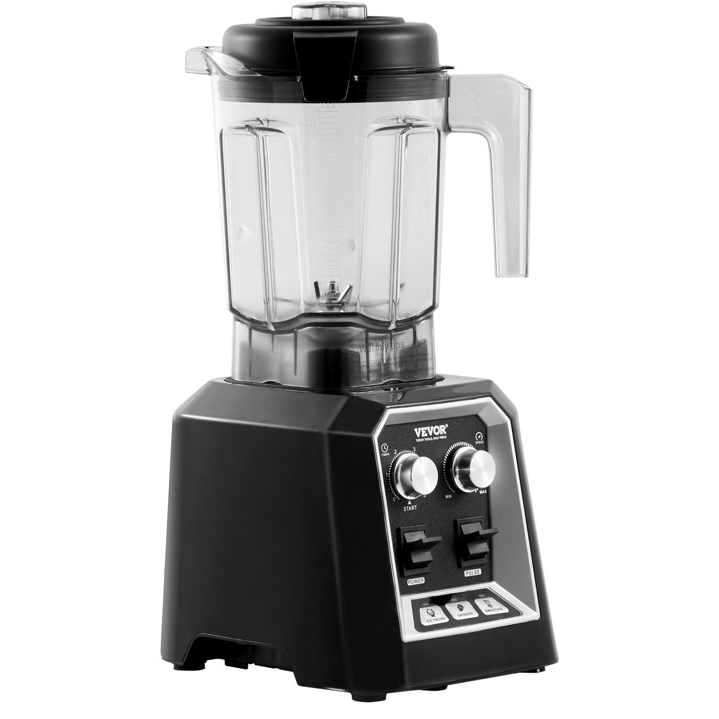 Professional Blender, Commercial Countertop Blenders, 68 Oz Jar Blender Combo, Stainless Steel 3 Functions Blender, For Frozen Drinks, Shakes, Smoothies, Peree, And Crush Ice, Black