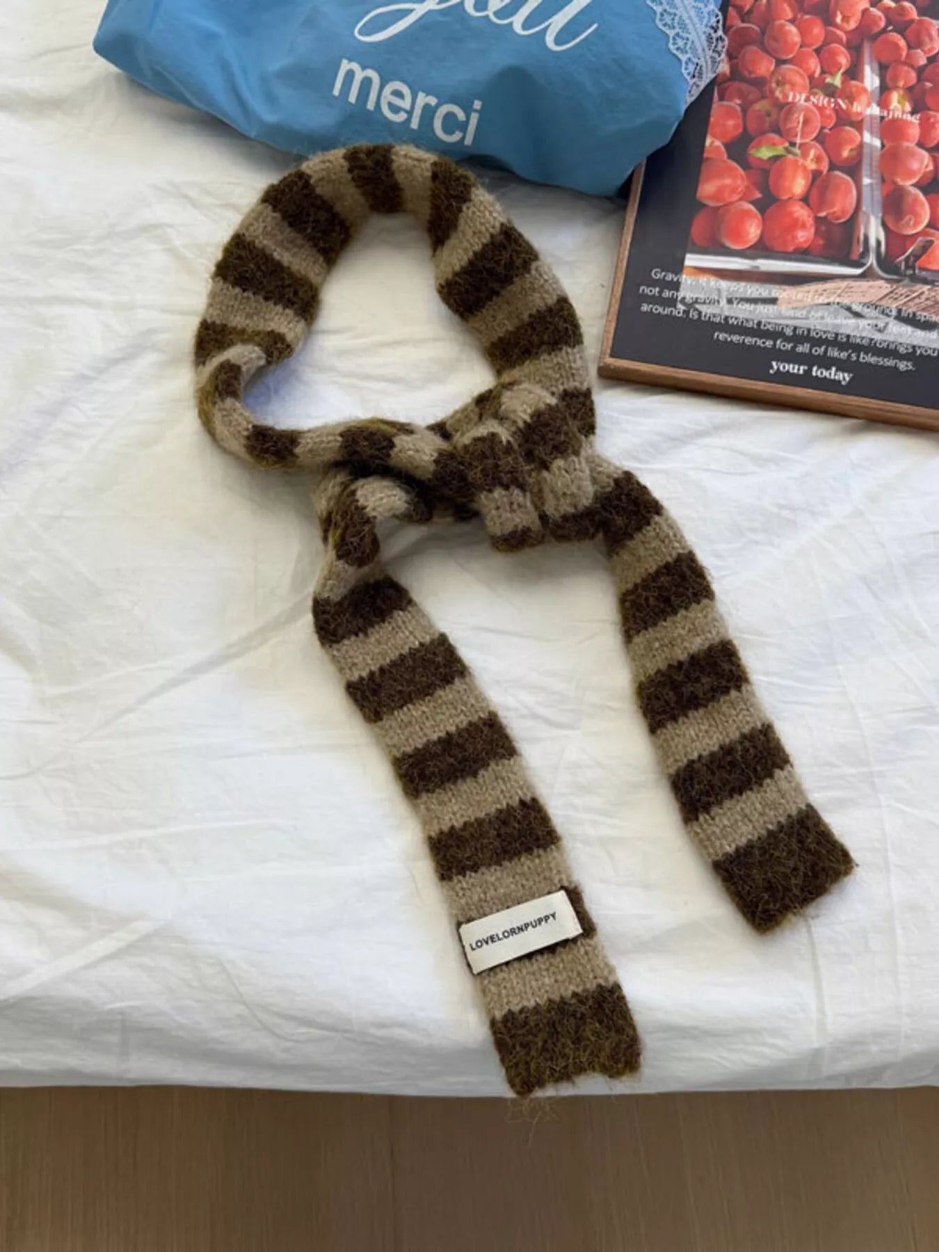 Striped Knitted Warm Scarf