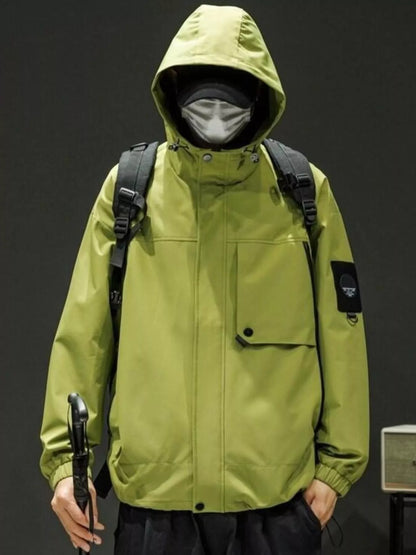 Men's Plus Size Hooded Windproof Casual Jacket
