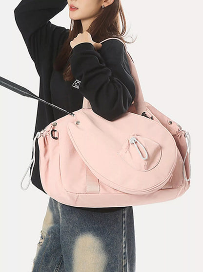 Sporty Duffel Bag with Integrated Racket Holder