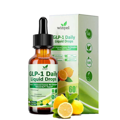 GLP-1 Supplement Liquid Drops W. Berberine Ceylon Cinnamon Green Tea Fiber, 10-in-1 Advanced GLP-1 Oral Drop For Women & Men