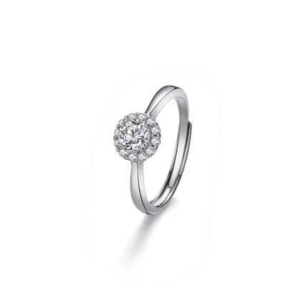 1 Carat Moissanite 925 Sterling Silver Ring