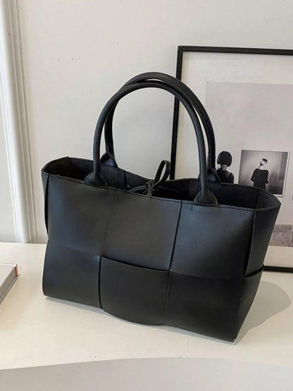 Woven Leather Tote Bag