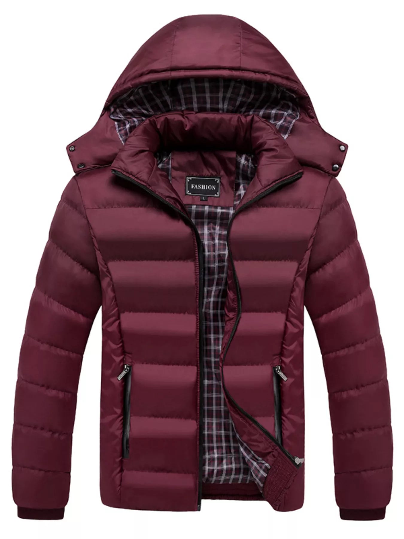Men's Plus Size Warm Padded Hooded Puffer Jacket