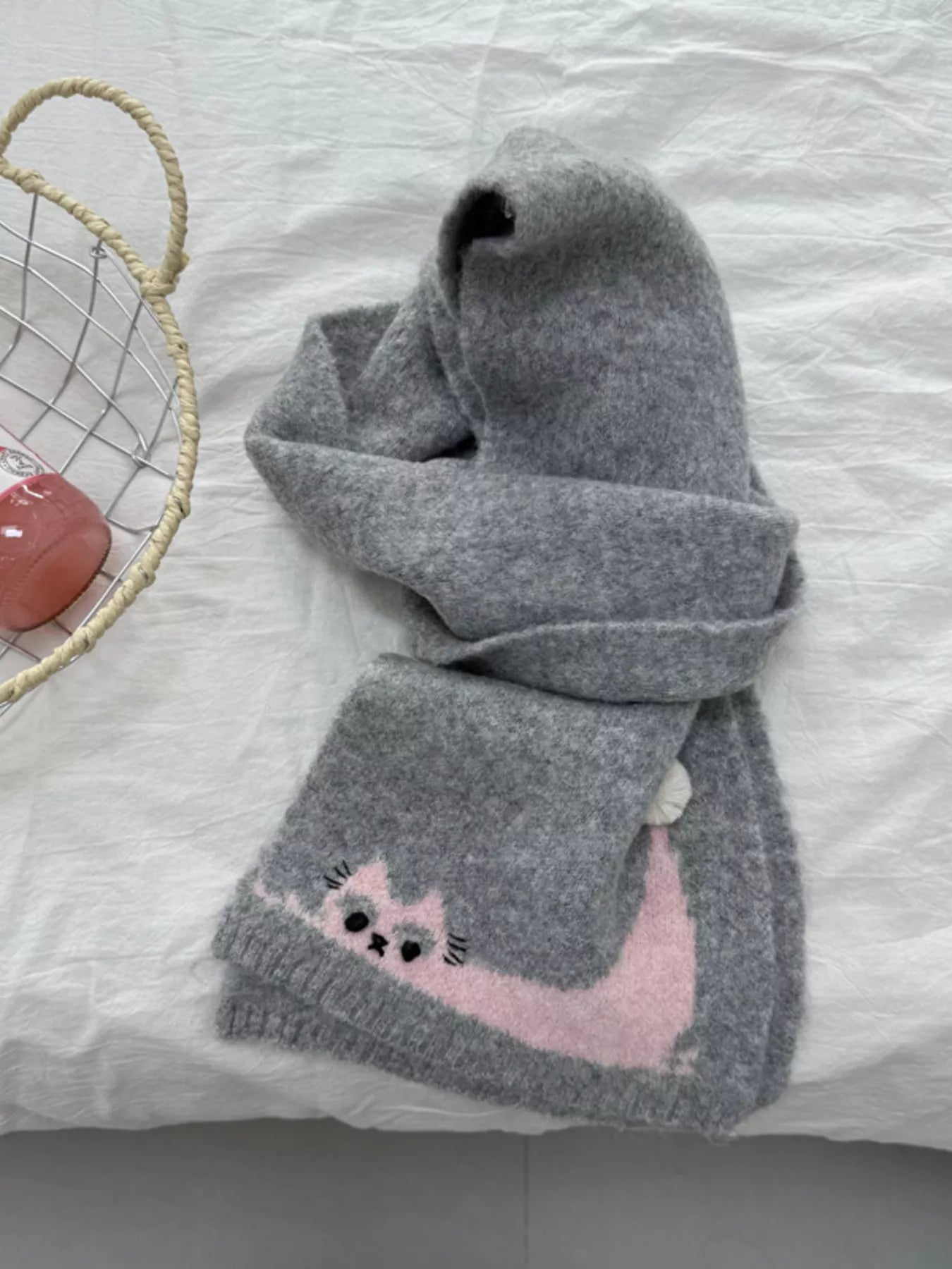 Cute Cat Knitted Scarf