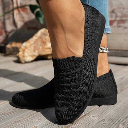 Breathable Knit Slip-On Loafers