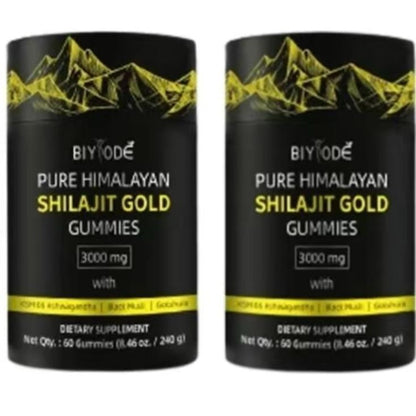 Pure Himalayan Shilajit Gummies  With Ashwagandha, Gokshura & Other Herbs No Added Sugar 60 Chewables Edible Supplement