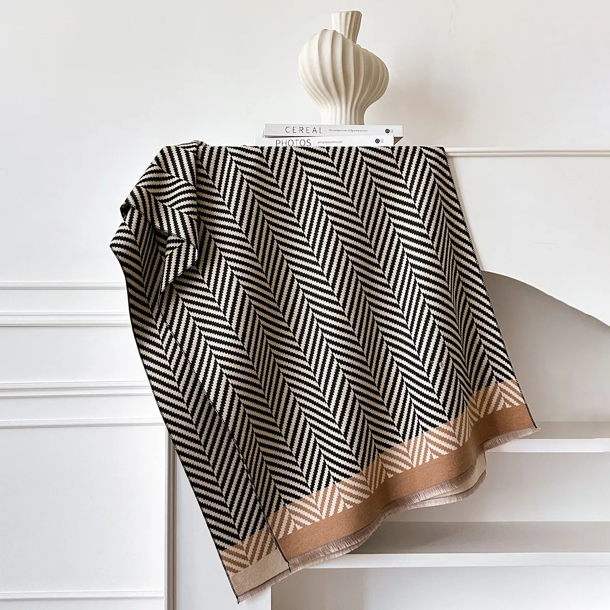 Raw Hem Soft Scarf