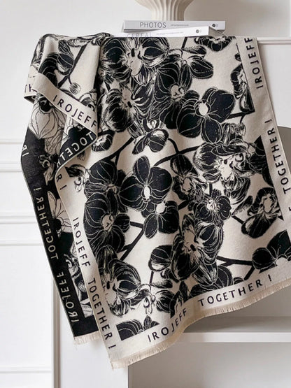 Raw Hem Winter Scarf
